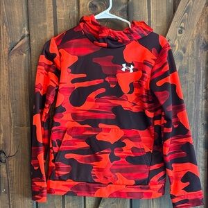 Under Armour Red and Black Camo Kids Hoodie